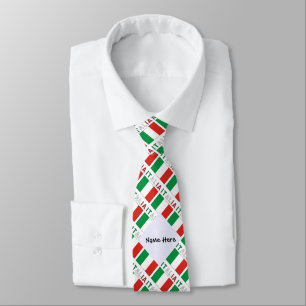 Gravata Italia Bandiera Italiana Preto Personaliza