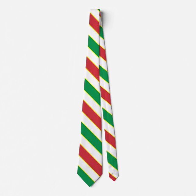 Gravata Itália Flag Colors Elegant Patriotic Neck Tie (Frente)