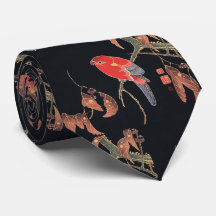 Ito Jakuchu Papagaio Vermelho no Galho Arte Japone
