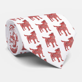 Gravata Jack Russell Terrier Cachorro de Natal Silhouette