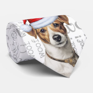 Gravata Jack Russell Terrier Woof Christmas Dog Lover