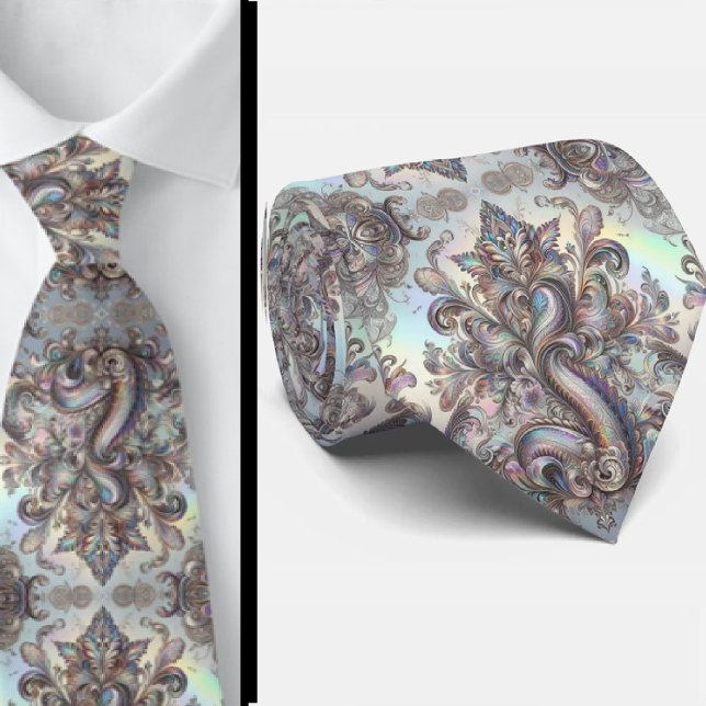 Gravata Jacquard Falso Seda | Luxo Paisley Gentleman's (Criador carregado)