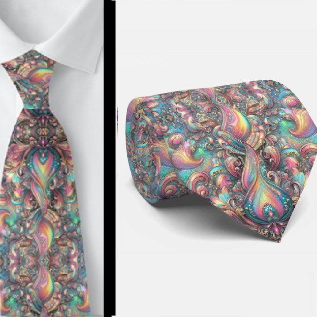 Gravata Jacquard Falso Seda | Luxo Paisley Gentleman's (Criador carregado)
