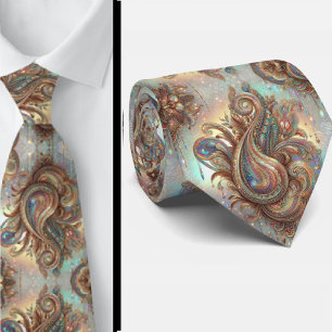 Gravata Jacquard Falso Seda Luxo Paisley Gentleman's
