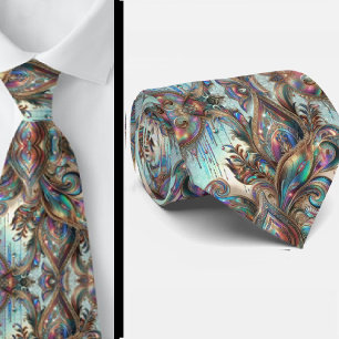 Gravata Jacquard Falso Seda Luxo Paisley Gentleman's