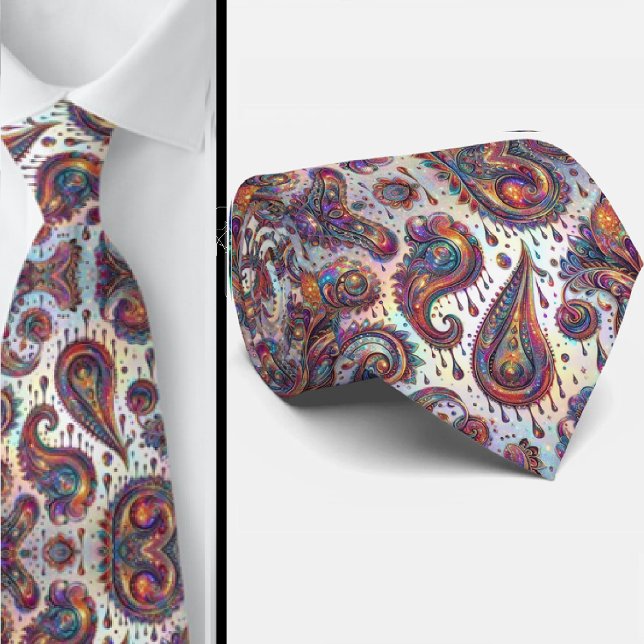 Gravata Jacquard Falso Seda | Luxo Paisley Gentleman's (Criador carregado)
