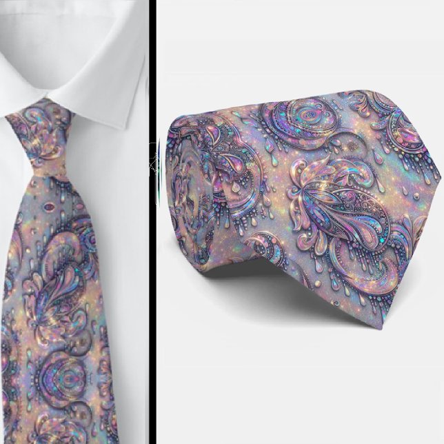 Gravata Jacquard Falso Seda | Luxo Paisley Gentleman's (Criador carregado)