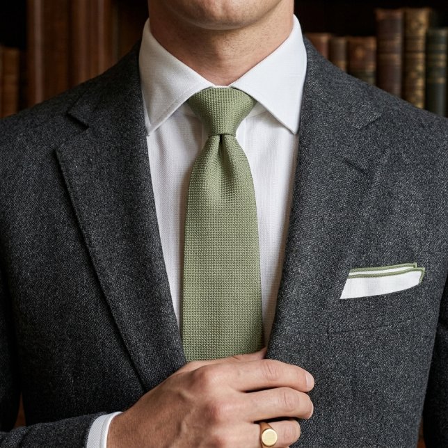Gravata Jacquard Heritage Verde Salgueiro (Criador carregado)