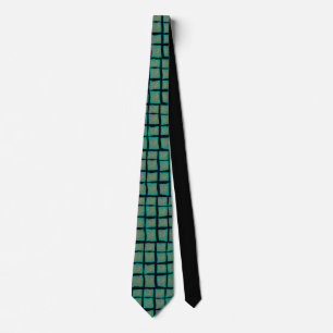 Gravata Jade e Turquesa com Dourado