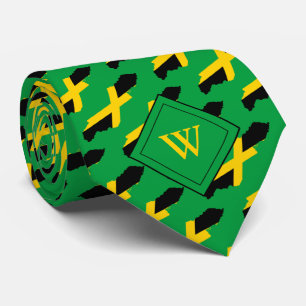 Gravata JAMAICA Escritura Cristã J3:16 Monograma VERDE