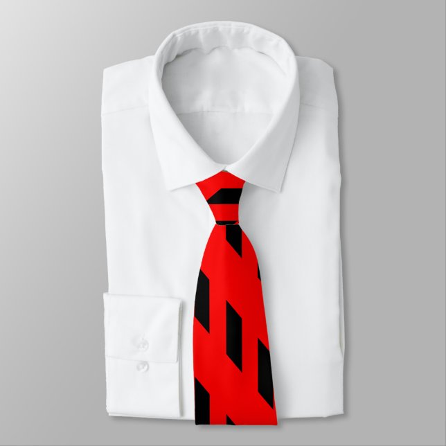Gravata Janelas do Hi-Rise Red e Black Tie (Amarrado)