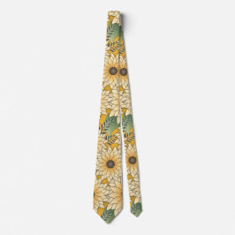 Gravata Jardim de girassol, amarelo-palha escuro