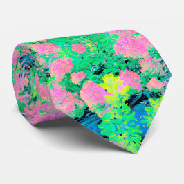 Gravata Jardim de Hydrangea rosa com folhagem amarela