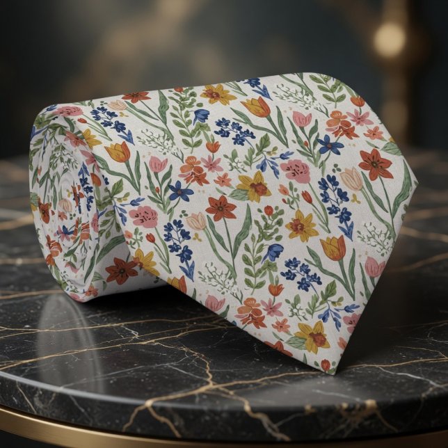 Gravata Jardim Floral de Campo Suave (Criador carregado)