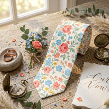 Jardim Floral de Primavera em Aquarela Vintage