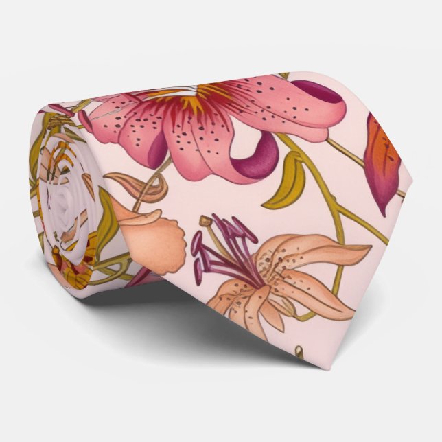 Gravata Jardim floral romântico (Rolled)