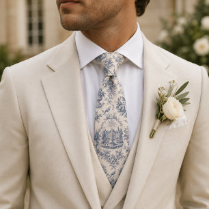 Gravata Jardim Francês Toile Elegante Versalhes Botânico
