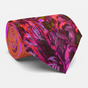 Gravata Jardim Impressionista Laranja Trippy Magenta