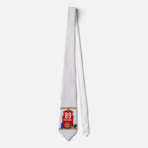 Gravata Jérsei vermelho e branco personalizado do