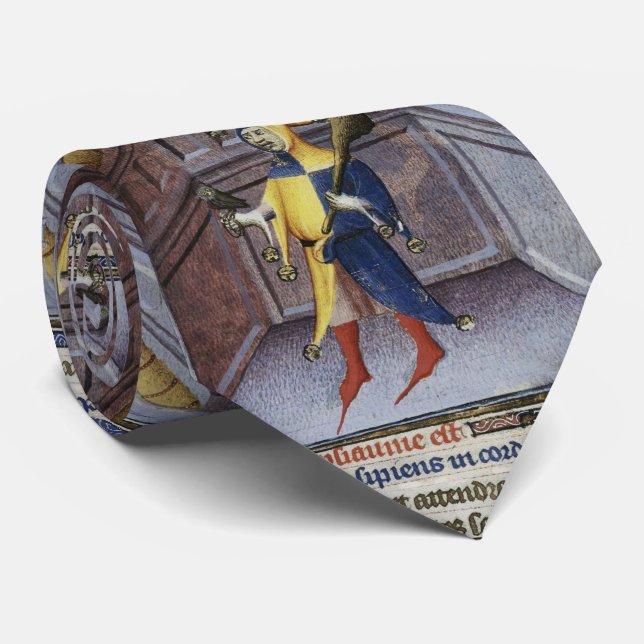 GRAVATA JESTER HOLDING MANUSCRITO MEDIEVAL DE OWL (Rolled)