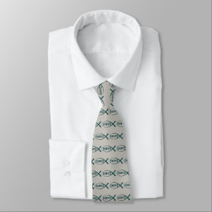 Gravata Jesus Fish Symbol Neck Tie