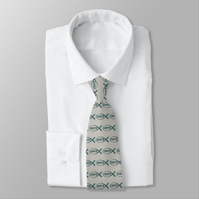 Gravata Jesus Fish Symbol Neck Tie (Amarrado)