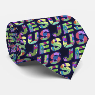 Gravata Jesus Sign In Multi Colour Tie