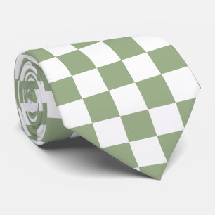 Gravata Jockey Silks Checkerboard Sage Green Derby