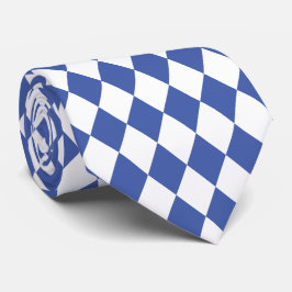 Gravata Jockey Silks Diamond Royal Blue e White Neck