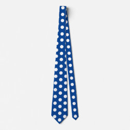 Gravata Jockey Silks Dots Blue and White Derby