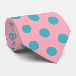 Gravata Jockey Silks Verdes Pontos Azuis em Derby Rosa