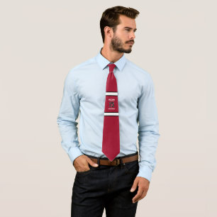 Gravata Jogador de Esportes Vermelho e Preto