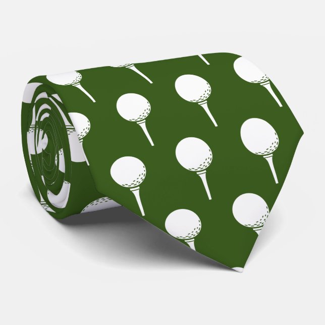 Gravata Jogador de Golfe Verde (Rolled)
