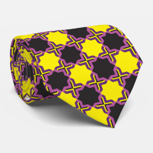 Gravata Jogo preto-rosa-preto Colar