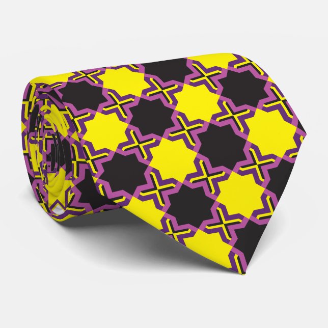 Gravata Jogo preto-rosa-preto Colar (Rolled)