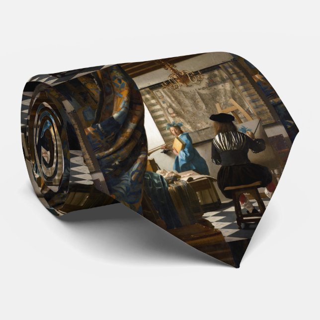 Gravata Johannes Vermeer - A Alegoria da Pintura (Rolled)
