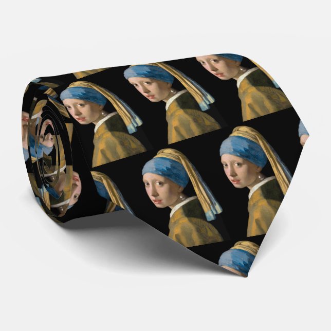 Gravata Johannes Vermeer - Rapariga com um Ouriço de Pérol (Rolled)