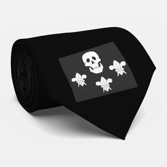 GRAVATA JOLLY ROGER SKULL E TRÊS MENTIRAS FLAG (Rolled)