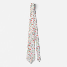Gravata Joyful Winter Floral Pattern Holiday Tie