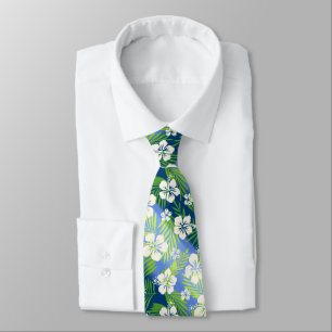 Gravata Kalani Tie Dye Blend Tropical Hibiscus - Azul