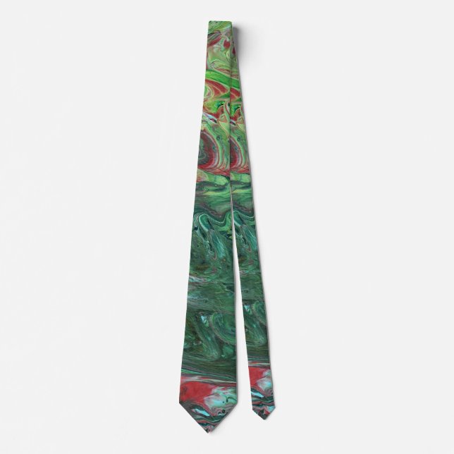 Gravata Katmandu 2 Wild Green Abstrato Tie (Frente)