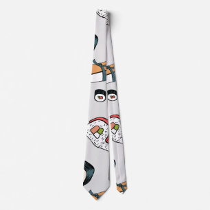 Gravata Kawaii sushi rolls Neck Tie