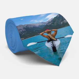 Gravata Kayaking Lake Mountain Blue Water Nectie