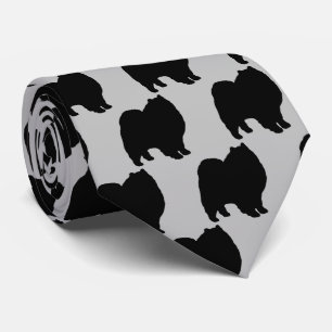 Gravata Keeshond Dog Silhouette