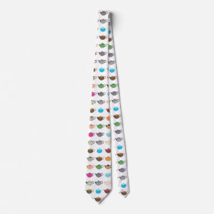 Gravata Kettles de chá multicoloridos