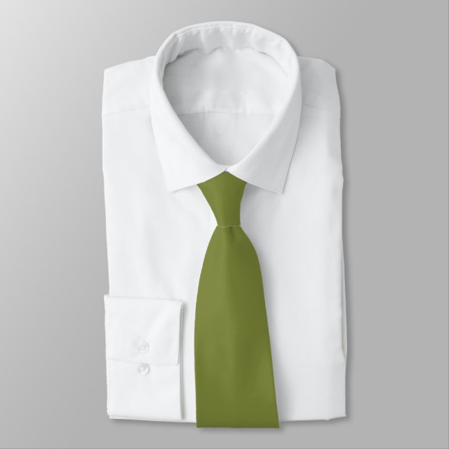 Gravata Khaki Green Solid Plaid (Amarrado)