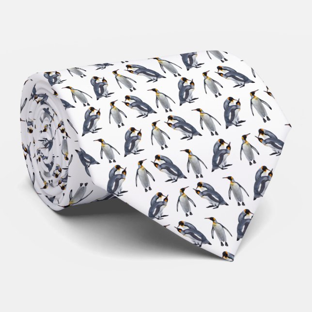 Gravata King Penguin Frenzy Tie (Escolher Cor) (Rolled)