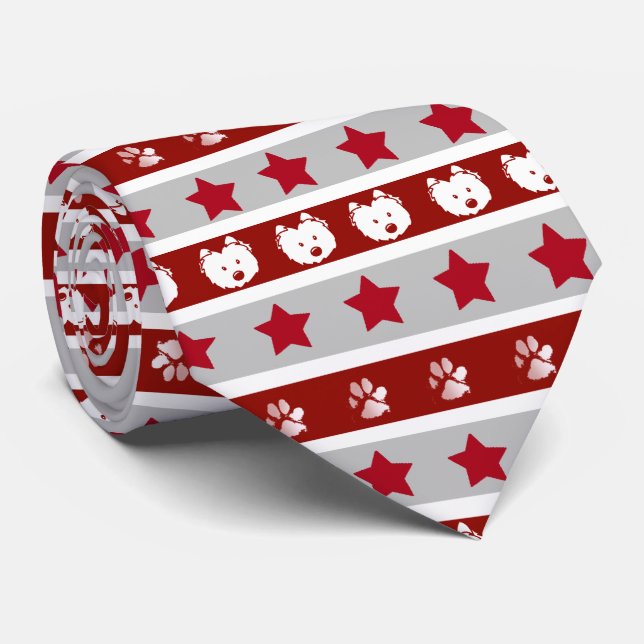 Gravata KiniArt Westie Lover (Rolled)