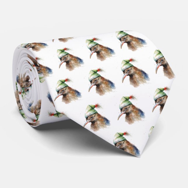 Gravata Kiwi de Natal Aconchegante (Rolled)