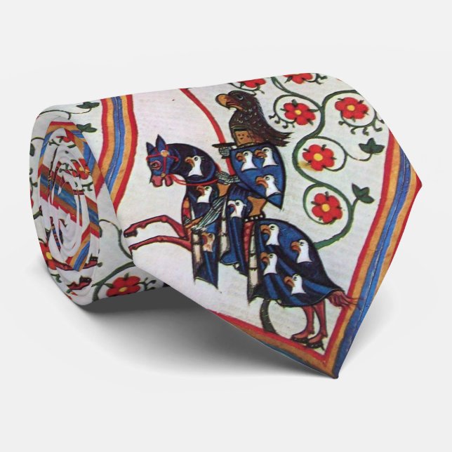 Gravata KNIGHT AZUL NA MINIatura medieval HORSEBACK (Rolled)